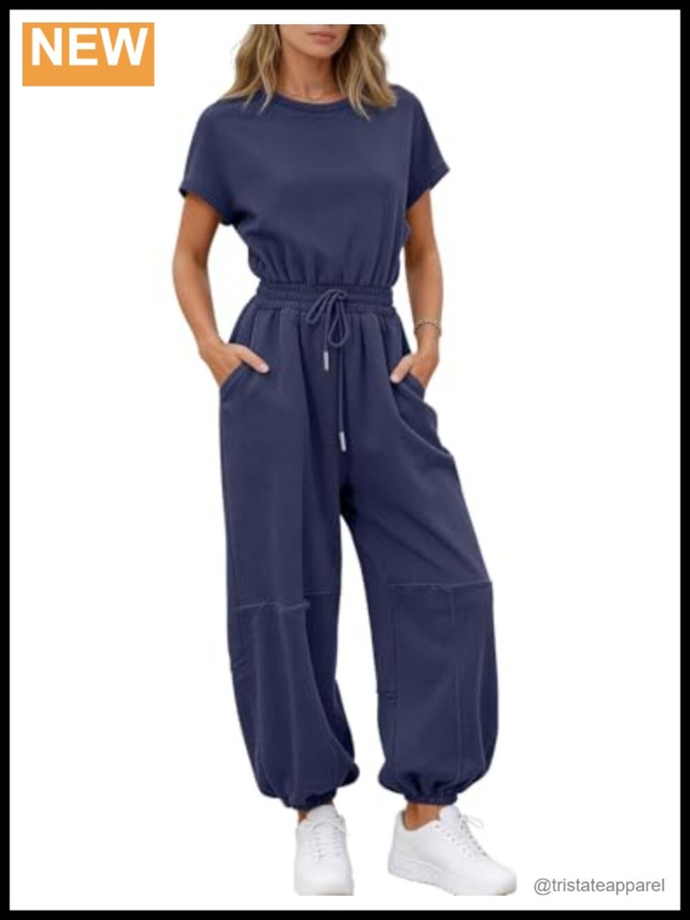 Women One Piece Jumpsuit Short Sleeve Wide Leg Romper Cotton Blend